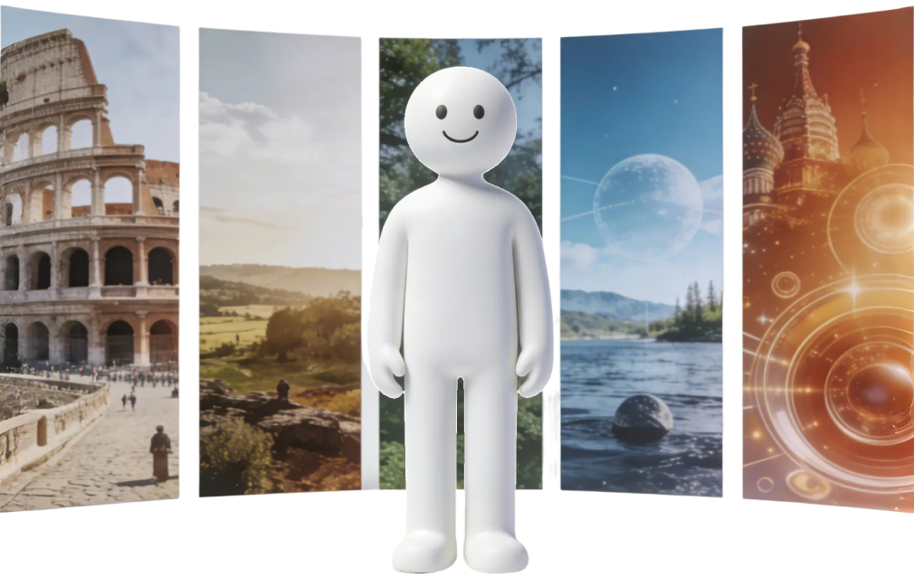 AI换装与场景合成效果展示